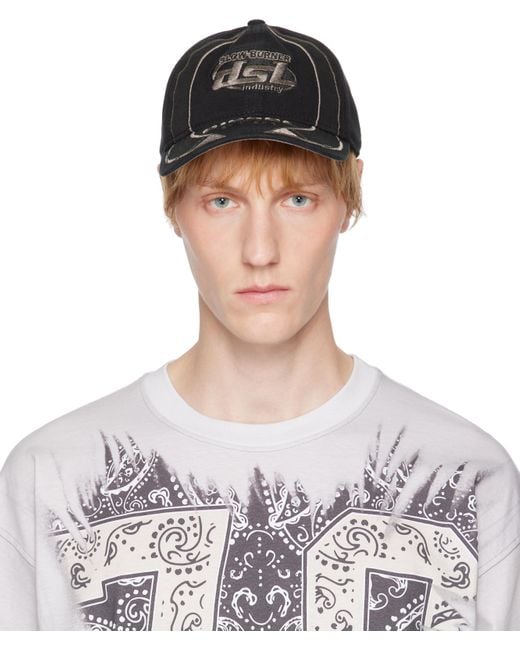 DIESEL Gray C-Arson Cap for men