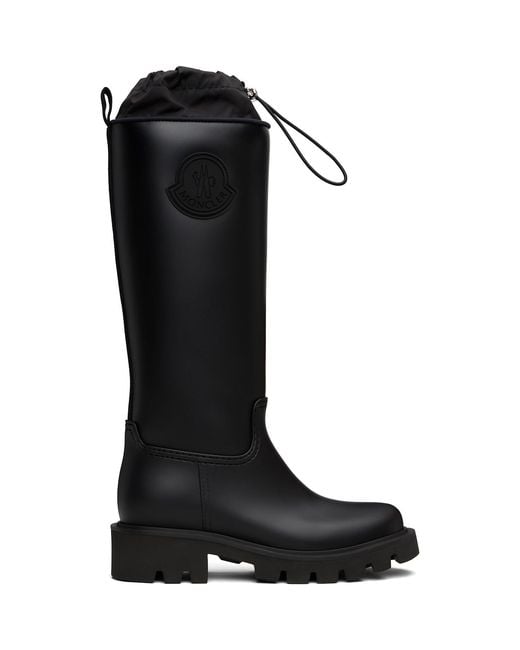 Moncler Black Kickstream High Rain Boots