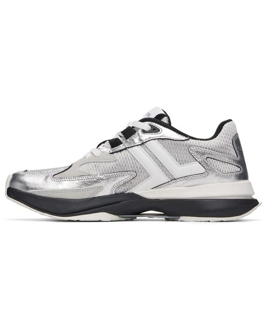 Lanvin Gray Jla Crushed Metal Sneakers for men