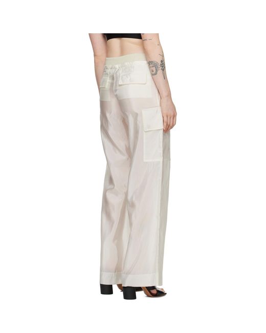 Palm Angels Off-white Drawstring Trousers