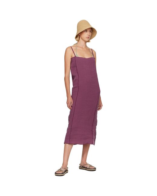 Baserange Purple Shok Slip Midi Dress