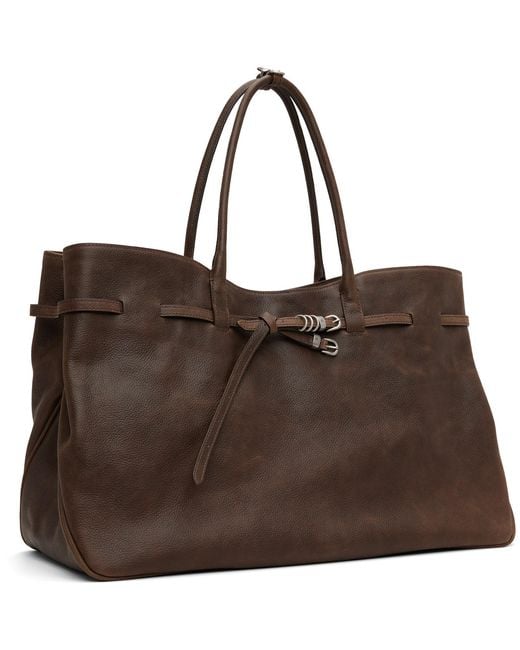 MARGE SHERWOOD Brown Leather 'Grandma' Used Xl Bag