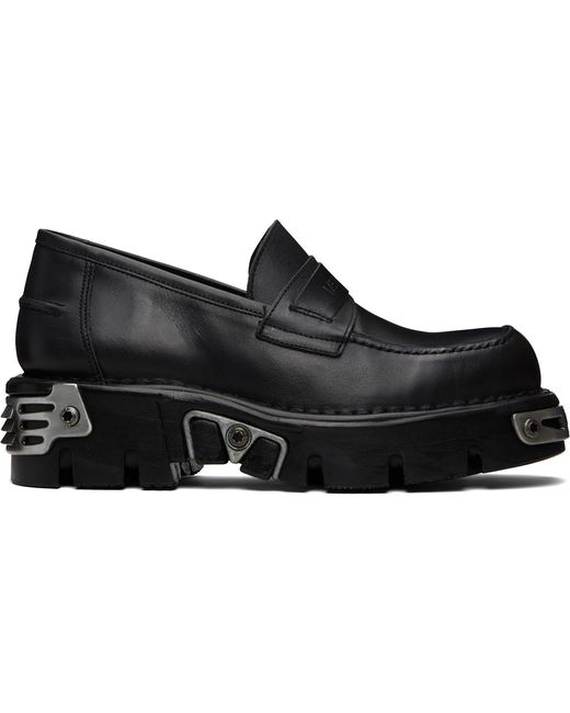 Vetements Black New Rock Edition Metal Loafers for men