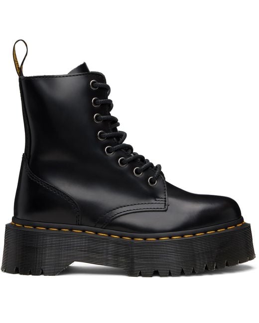 Dr. Martens Black Jadon Boot Smooth Leather Platform Boots