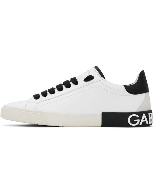 Dolce & Gabbana Black Portofino Vintage Sneakers for men