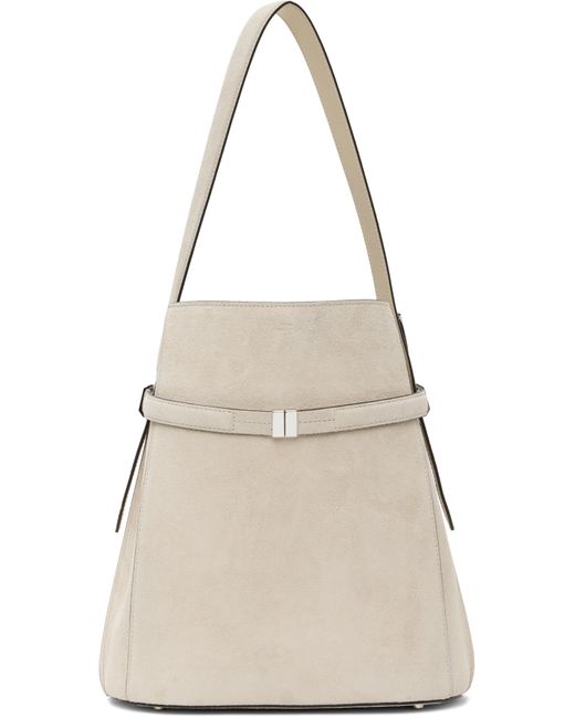 Totême  Natural Belted Suede Bucket Bag