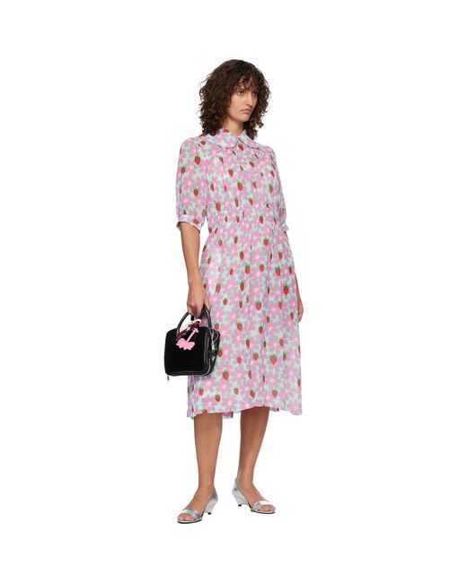Comme des Garçons Multicolor Polyester Georgette Brett Westfall Pattern Dress