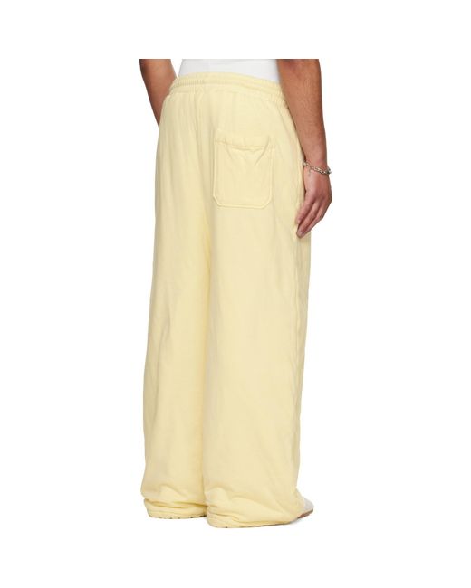 Lu'u Dan Yellow Off- Wadded Bontans Sweatpants for men