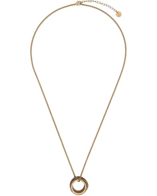 MM6 by Maison Martin Margiela Multicolor Gold Ring Pendant Necklace