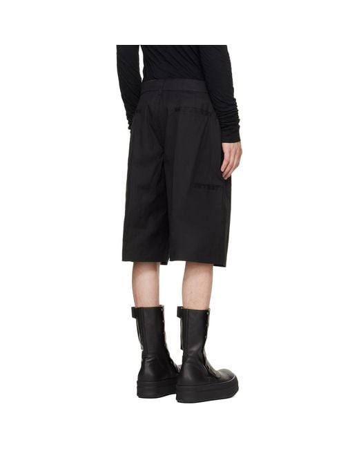 Rick Owens Black Tower Work Shorts for men