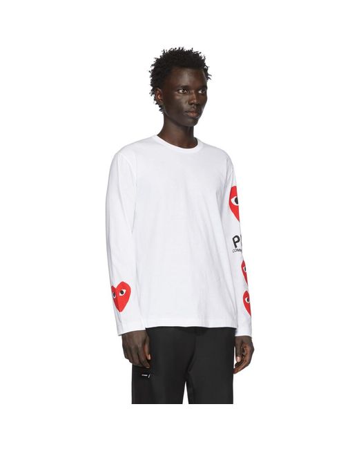 white commes des garcons t shirt