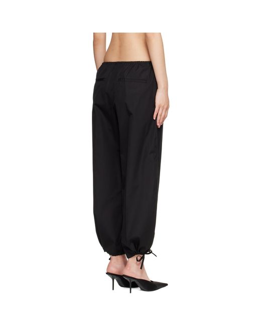 Totême Black Drawstring Cotton Trousers