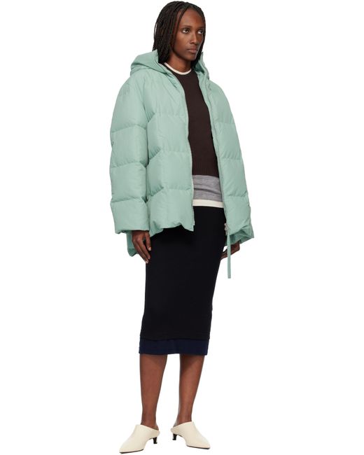 Jil Sander レディース グリーン キルティング ダウンジャケット 