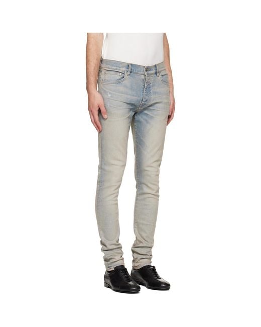 Amiri Gray Stack Jeans for men