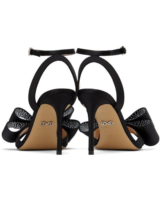 Mach & Mach Black 'le Cadeau' 95 Heeled Sandals
