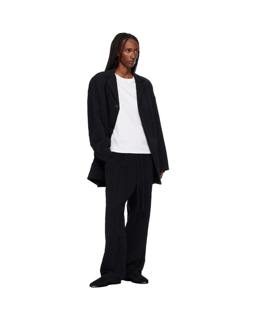 Fear Of God Black Tencel Nylon Drawstring Straight Trousers