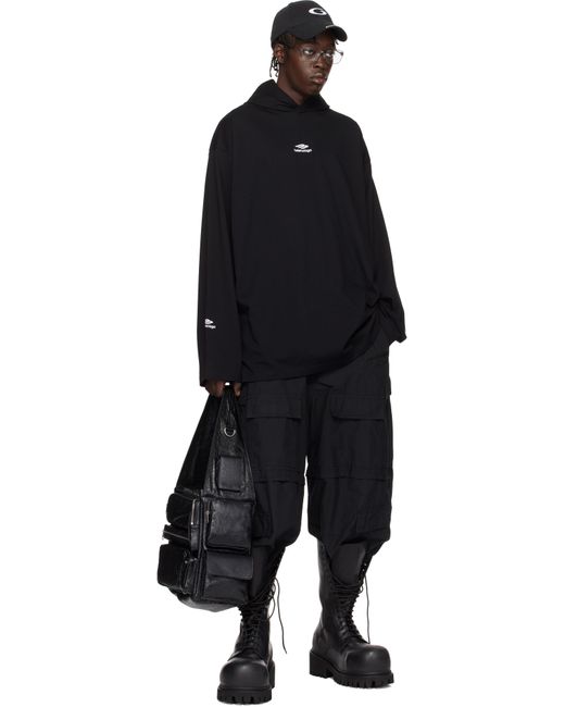 ストリートスタイルに♪【BALENCIAGA】3B Sport Ski フーディ メンズ Balenciaga ブラック 3B Sport Ski フーディ ブラック | Lyst
