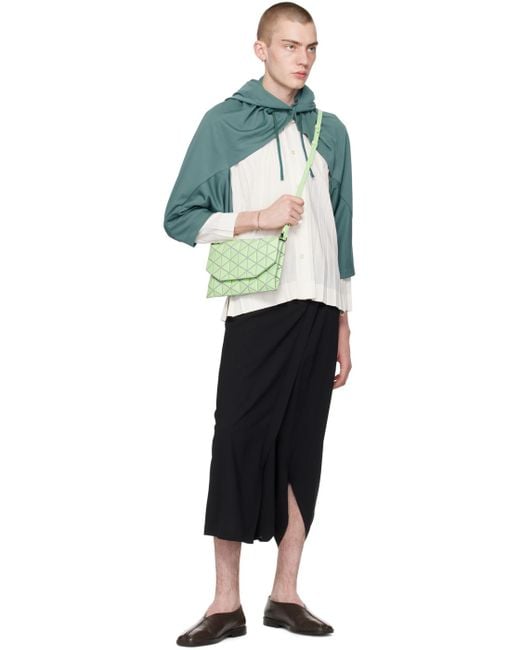 Bao Bao Issey Miyake Green Tonneau Matte Bag for men