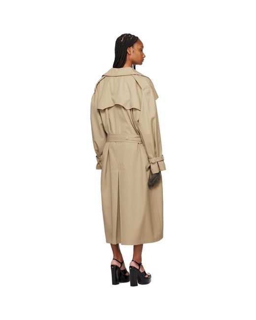 Moschino Black Notched Lapel Trench Coat