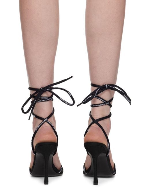 Alexander Wang Black Helix 105 Strappy Heeled Sandals