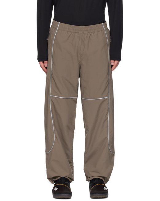 The North Face Black Brown Tek Piping Wind Trousers for men