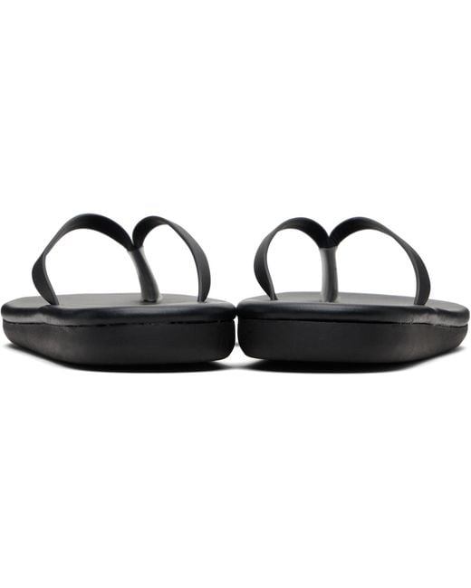Ancient Greek Sandals Black Saionara Flip-Flops