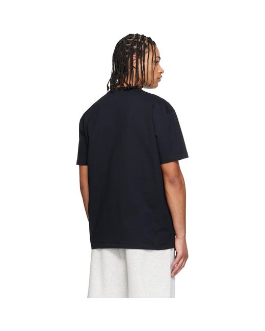 Skims Black Heavyweight Cotton Relaxed T-Shirt for men