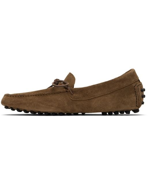 Tom Ford Black Taupe Rod Suede Loafers for men