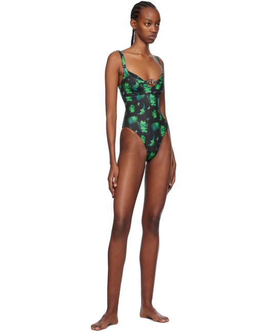 Chopova Lowena Black Green Suski Swimsuit