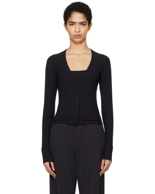 Skims Black Soft Lounge Cardigan