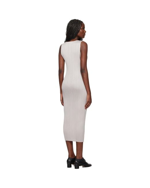 Pleats Please Issey Miyake Black New Colorful Basics 4 Maxi Dress