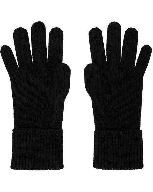 Burberry Black Cashmere Blend Gloves for men