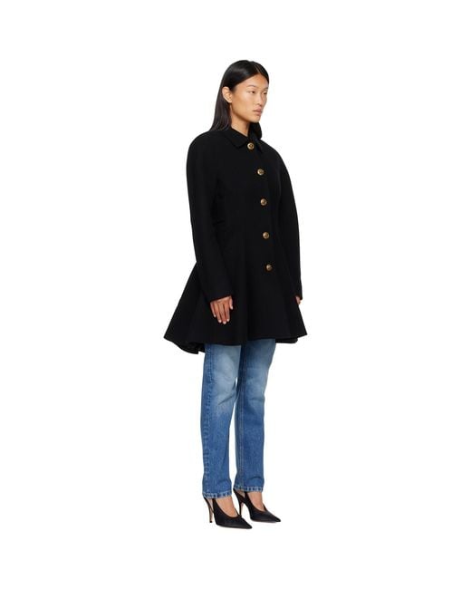 Versace Black Wool Coat