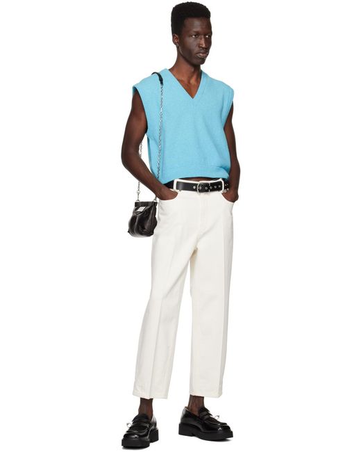 Gilet Bleu À Col En V Wooyoungmi pour homme en coloris Blue