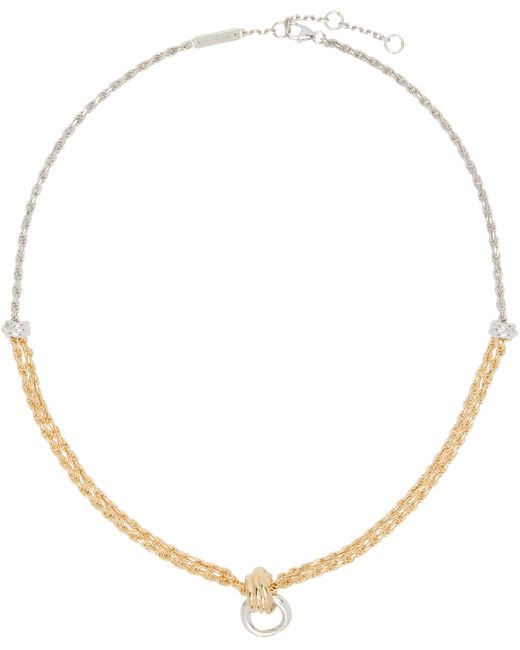 Bottega Veneta Metallic Knot Necklace