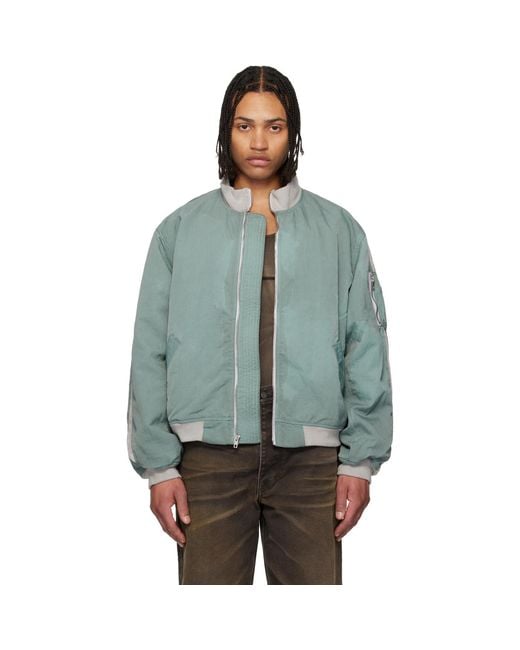 ALEXANDER DIGENOVA Green Rl-Bomber Jacket for men