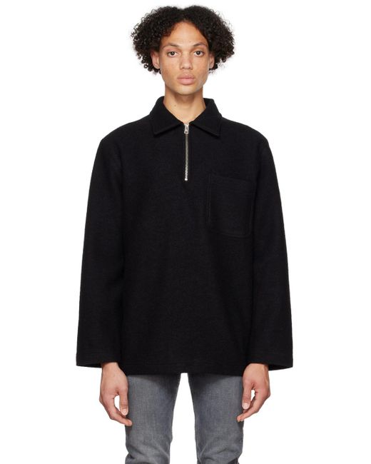 Schnayderman's Black Half-zip Sweater for men