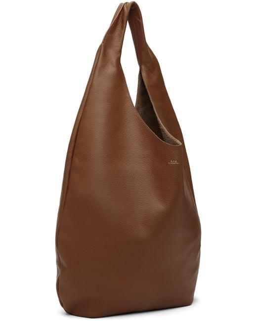 A.P.C. Brown Tan 'Le Neige' Bag