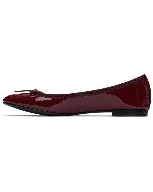 Repetto Black Ssense Exclusive Burgundy Cendrillon Ballerina Flats