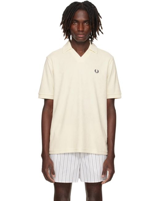 Fred Perry Multicolor Off- Open Collar Towelling Polo for men