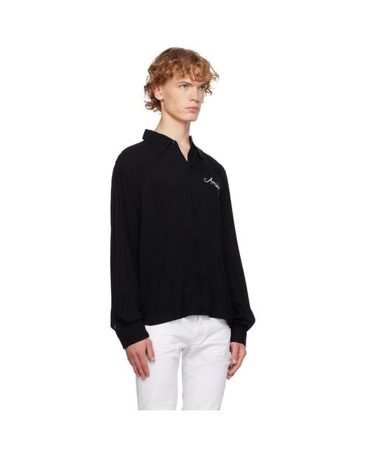 Amiri Black Ma Check Shirt for men
