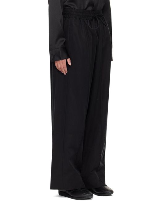 Pantalon noir à cordon coulissant Y-3 en coloris Black