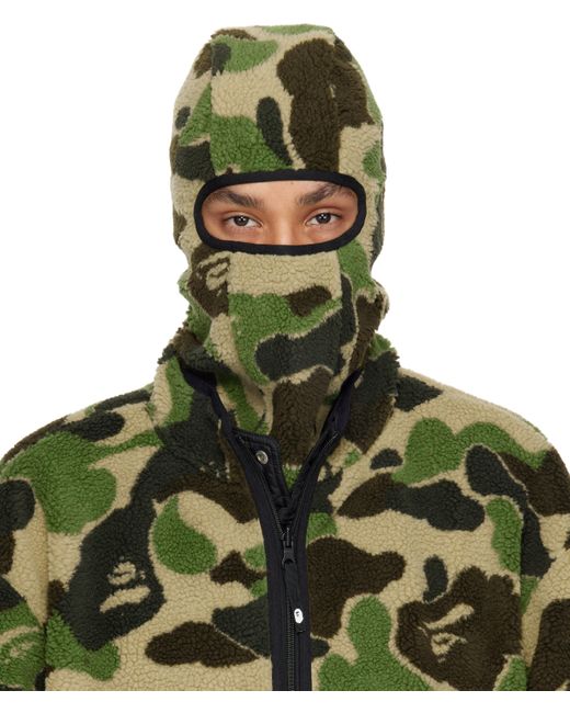 Passe-Montagne Vert En Molleton Boa À Motif Camouflage Abc A Bathing Ape pour homme en coloris Green