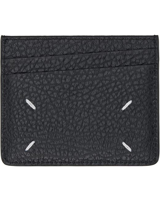 Maison Margiela Black Four Stitches Card Holder for men