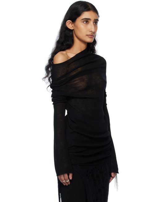 Ann Demeulemeester ブラック Tizziana ドロップショルダー セーター Black