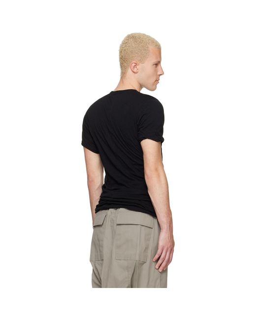Rick Owens Black Tower Double S/S T-Shirt for men