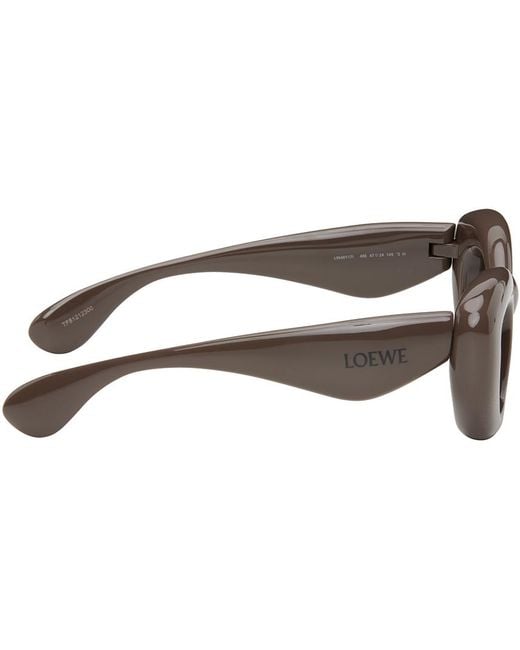 Loewe Black Brown Inflated Butterfly Sunglasses
