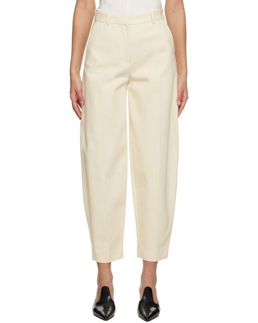 Totême  Natural Toteme Beige Barrel-leg Trousers