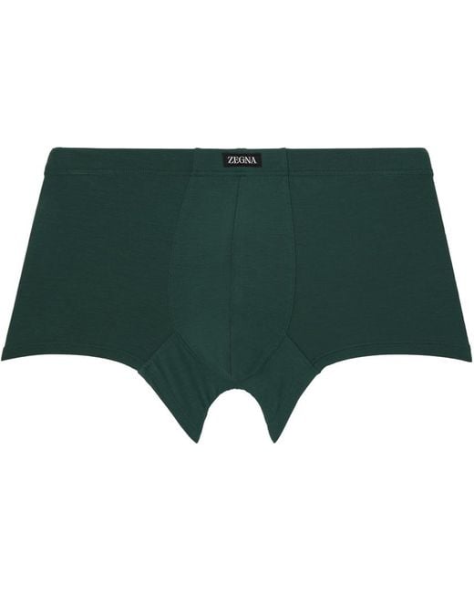 Zegna Green Patch Boxers for men