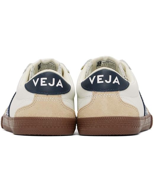 Veja White Volley Panelled Sneakers